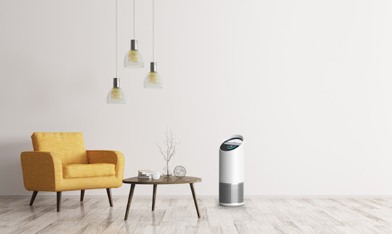 TruSens Air Purifier in a minimal space.